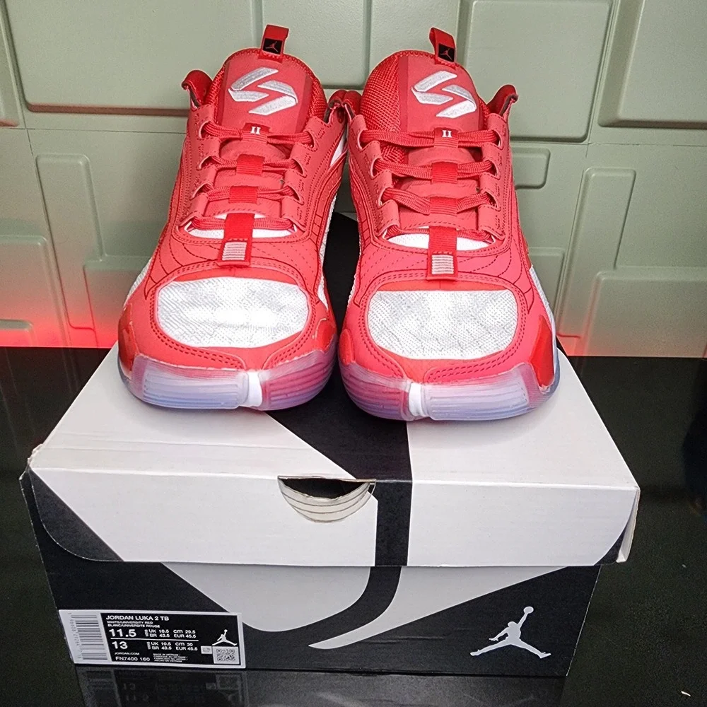 Jordan Luka 2 TB Basketball Shoes Mens 11.5 University Red White FN7400-160 New
